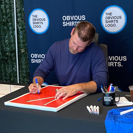 KERRY WOOD AUTOGRAPHED RED K SIGN (LIMITED TO 98!) - OBVIOUS SHIRTS