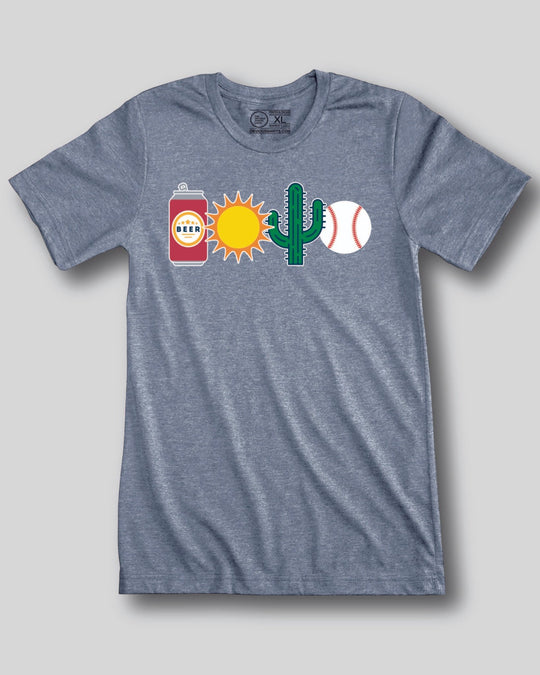 BEER, SUN, CACTUS AND BASEBALL. - OBVIOUS SHIRTS