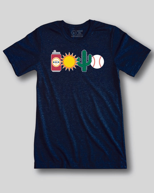 BEER, SUN, CACTUS AND BASEBALL. - OBVIOUS SHIRTS