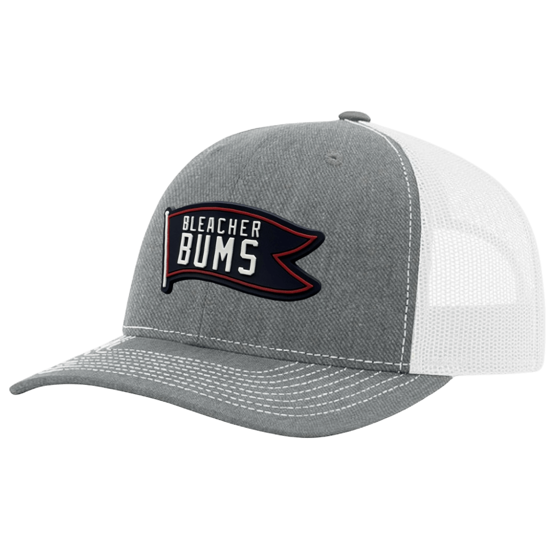 BLEACHER BUMS SNAPBACK HAT. (GREY/WHITE) - OBVIOUS SHIRTS