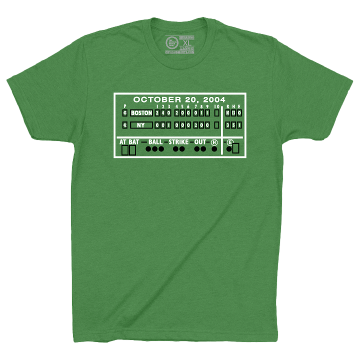 BOSTON GAME 7 SCOREBOARD. - OBVIOUS SHIRTS