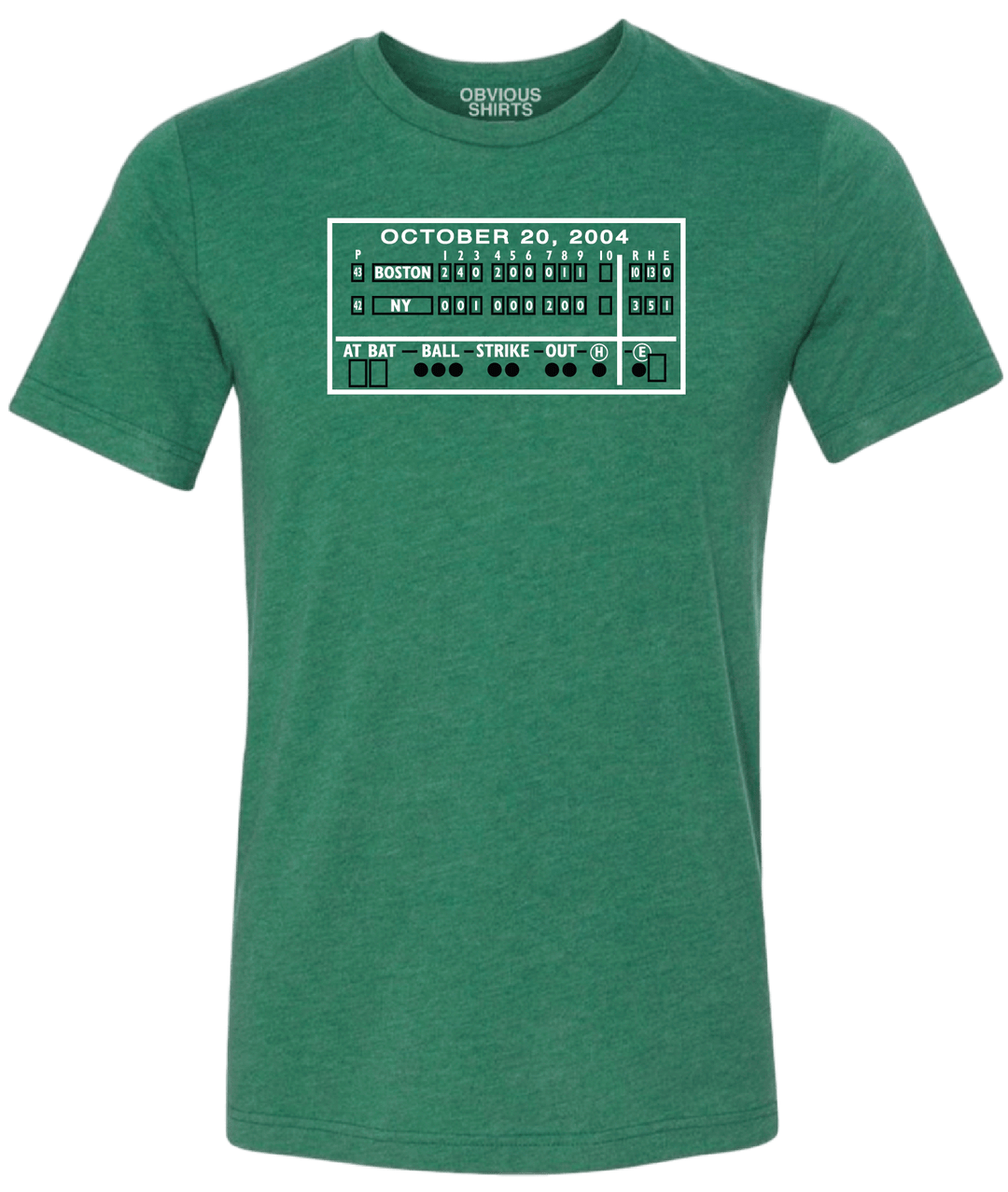 BOSTON GAME 7 SCOREBOARD. - OBVIOUS SHIRTS