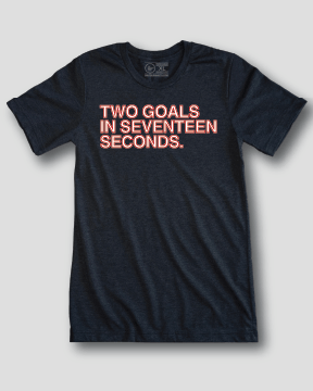 TWO GOALS IN SEVENTEEN SECONDS. (BLACK) - OBVIOUS SHIRTS