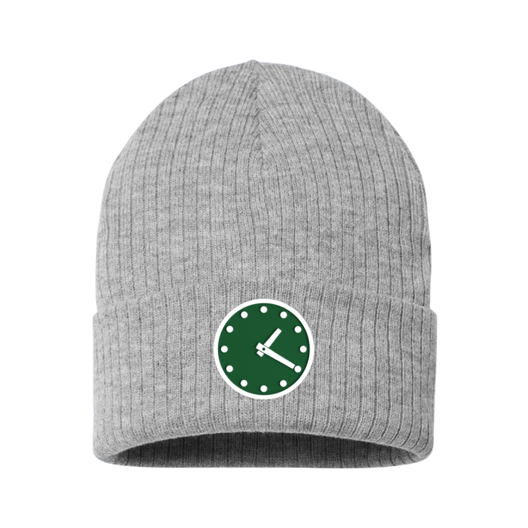 WRIGLEY CLOCK BEANIE. (GREY) - OBVIOUS SHIRTS