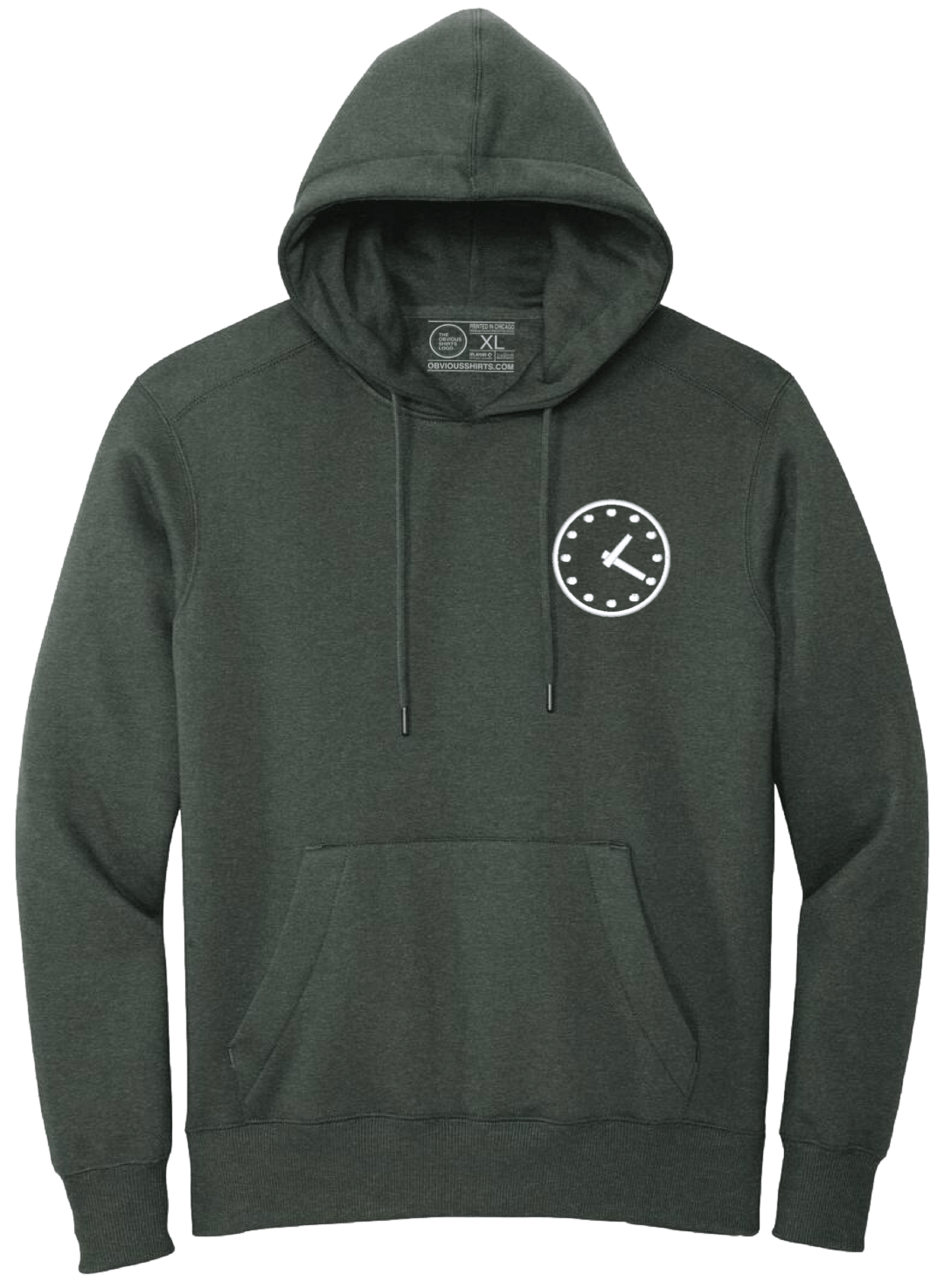 WRIGLEY CLOCK EMBROIDERED (HOODED SWEATSHIRT) - OBVIOUS SHIRTS