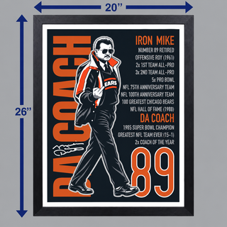 MIKE DITKA CAREER FRAMED POSTER (18x24)