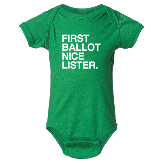 FIRST BALLOT NICE LISTER.