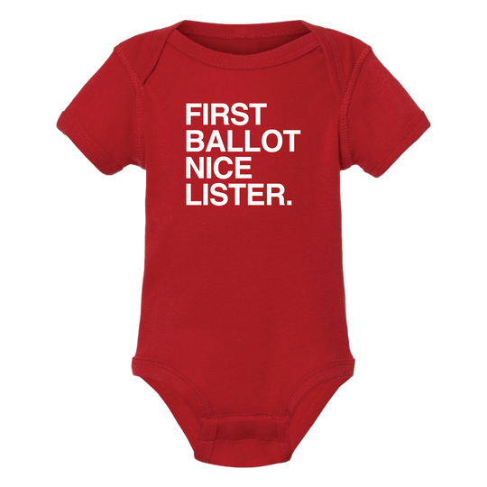 FIRST BALLOT NICE LISTER.