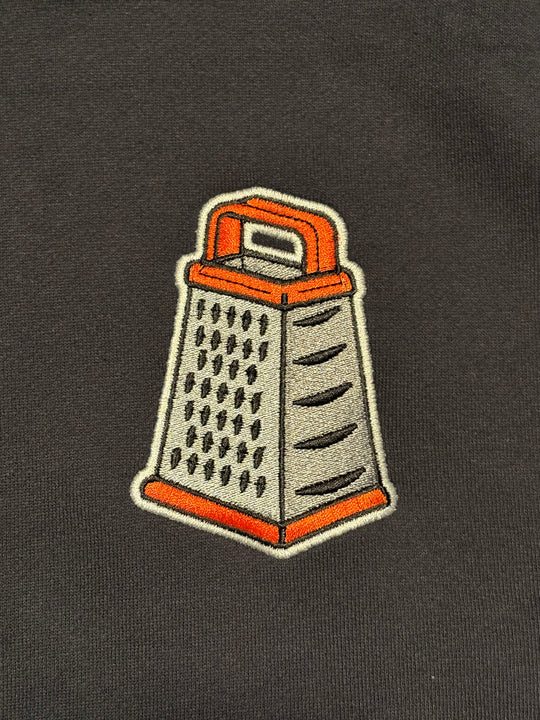 GREEN BAY CHEESE GRATER. EMBROIDERED HOODIE.