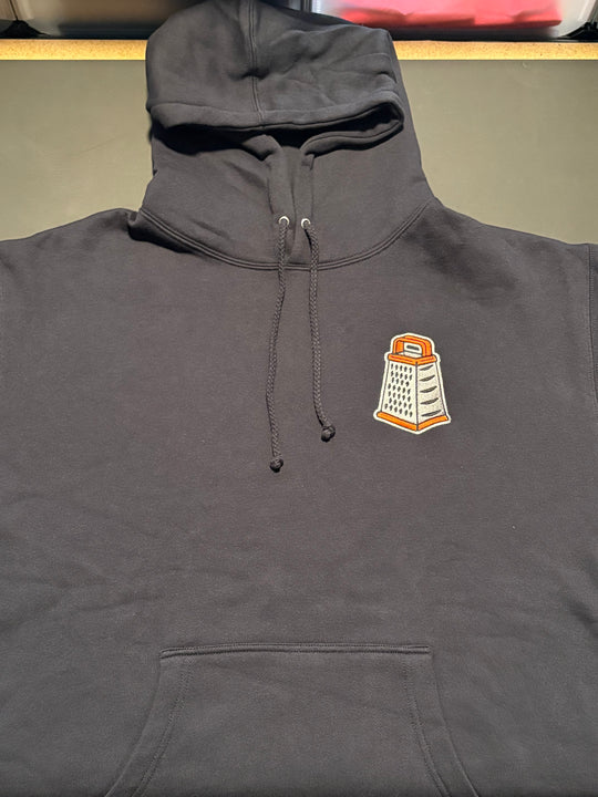 GREEN BAY CHEESE GRATER. EMBROIDERED HOODIE.