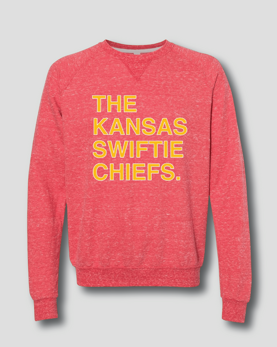 THE OFFICIAL KANSAS SWIFTIE CHIEFS. (CREW SWEATSHIRT)