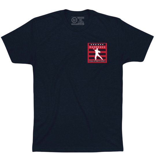 HALL OF PRETTY GOOD. (POCKET LOGO)