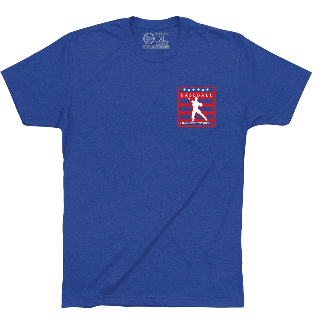 HALL OF PRETTY GOOD. (POCKET LOGO)