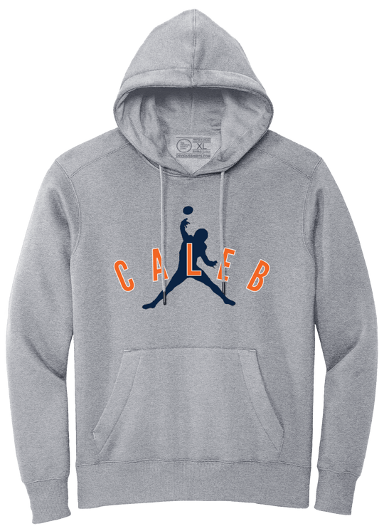 AIR CALEB. (DARK HEATHER GREY HOODED SWEATSHIRT) - OBVIOUS SHIRTS