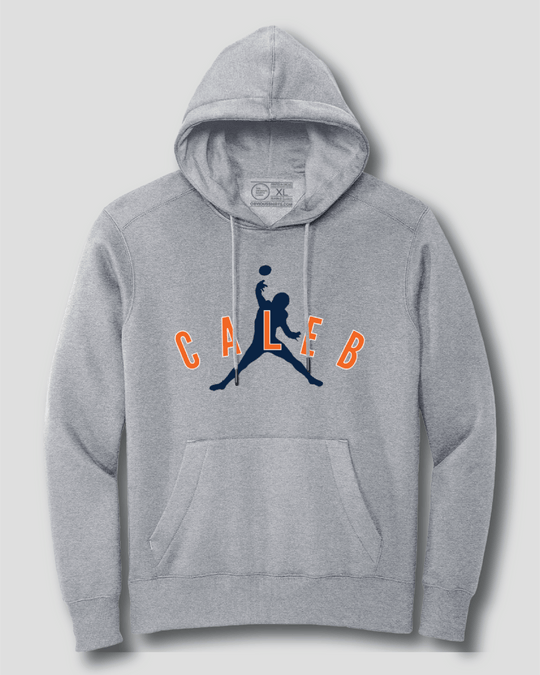 AIR CALEB. (DARK HEATHER GREY HOODED SWEATSHIRT) - OBVIOUS SHIRTS