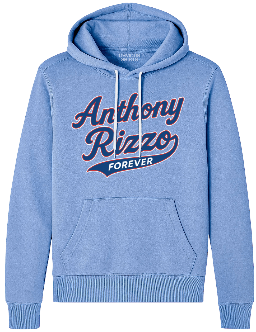 ANTHONY RIZZO FOREVER. (BASEBALL SCRIPT HOODED SWEATSHIRT) - OBVIOUS SHIRTS