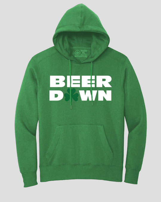 BEER DOWN. (HOODED SWEATSHIRT) - OBVIOUS SHIRTS