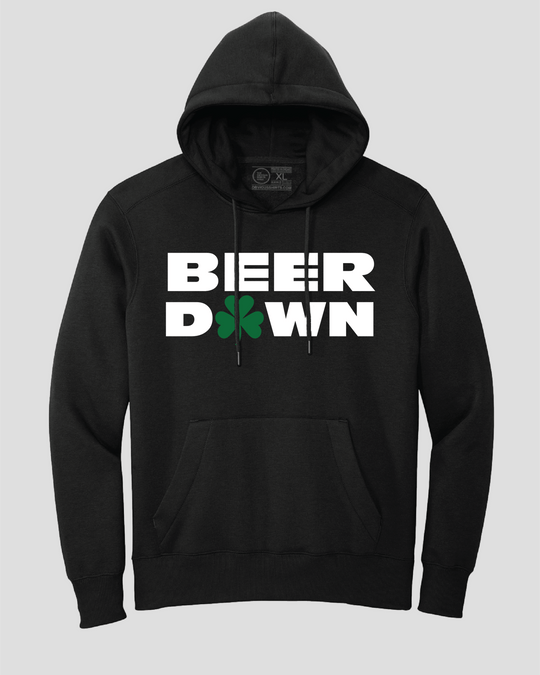 BEER DOWN. (HOODED SWEATSHIRT) - OBVIOUS SHIRTS