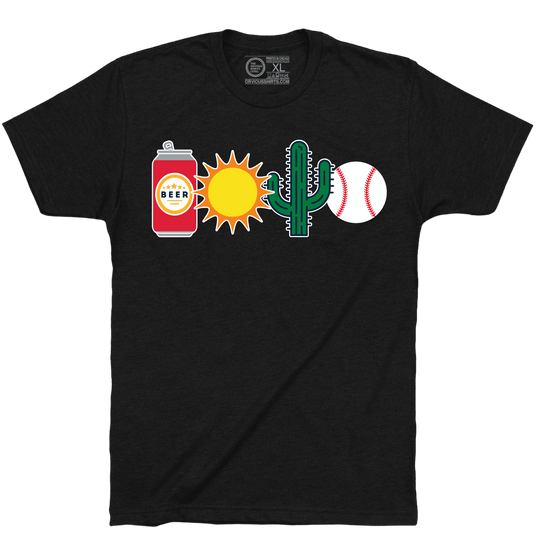 BEER, SUN, CACTUS AND BASEBALL. - OBVIOUS SHIRTS
