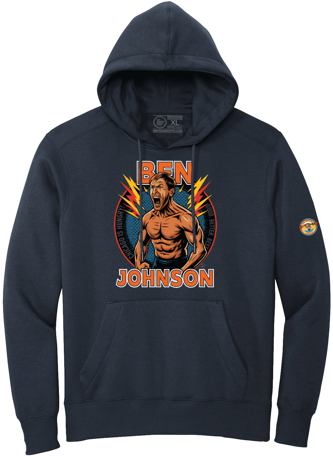 BEN JOHNSON SHIRTLESS HOODIE (100% DONATED) - OBVIOUS SHIRTS