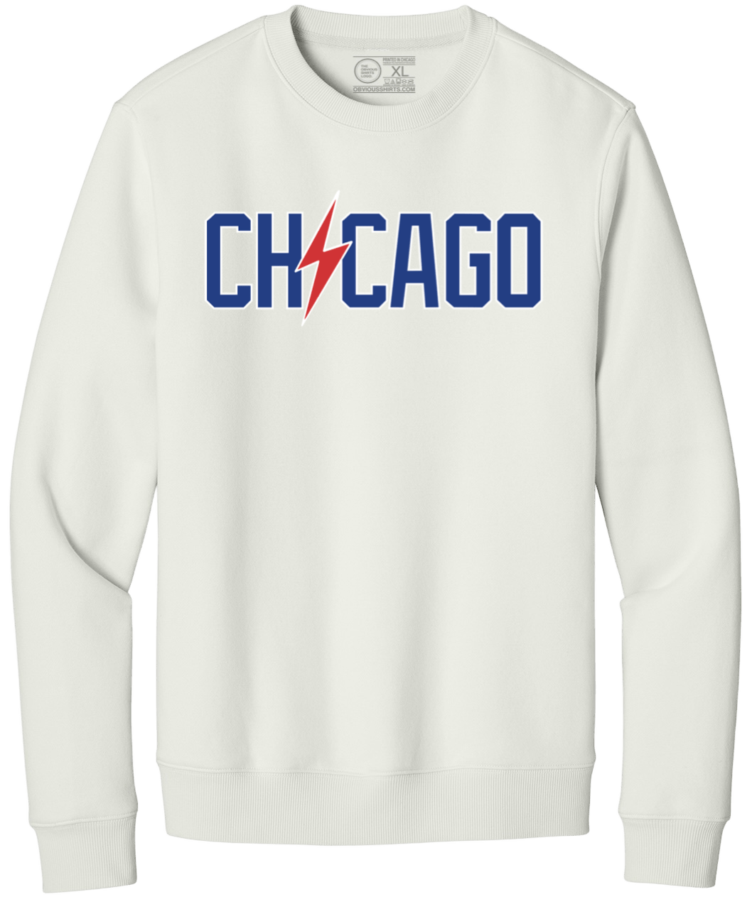 CHICAGO IS ELECTRIC (CREW SWEATSHIRT). - OBVIOUS SHIRTS