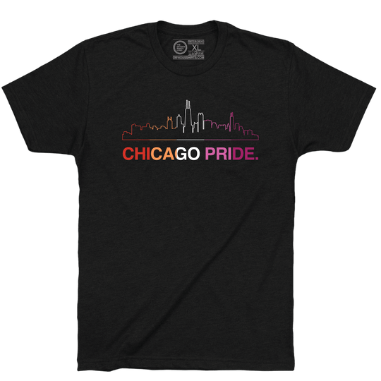 CHICAGO PRIDE SKYLINE. (CHOOSE YOUR FLAG) - OBVIOUS SHIRTS