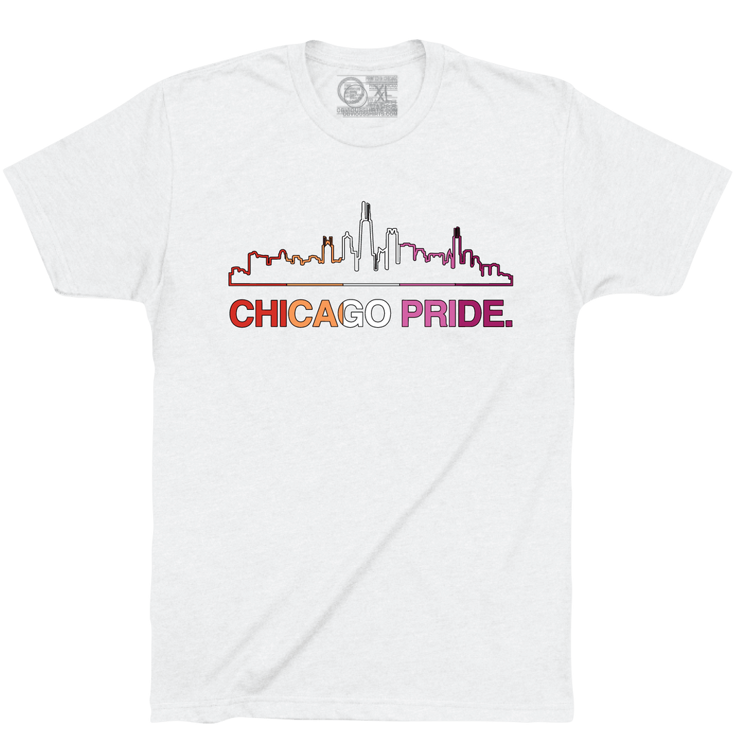 CHICAGO PRIDE SKYLINE. (CHOOSE YOUR FLAG) - OBVIOUS SHIRTS