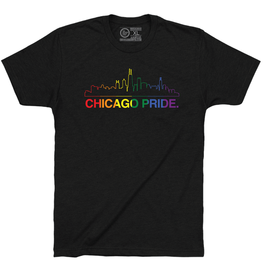 CHICAGO PRIDE SKYLINE. (CHOOSE YOUR FLAG) - OBVIOUS SHIRTS
