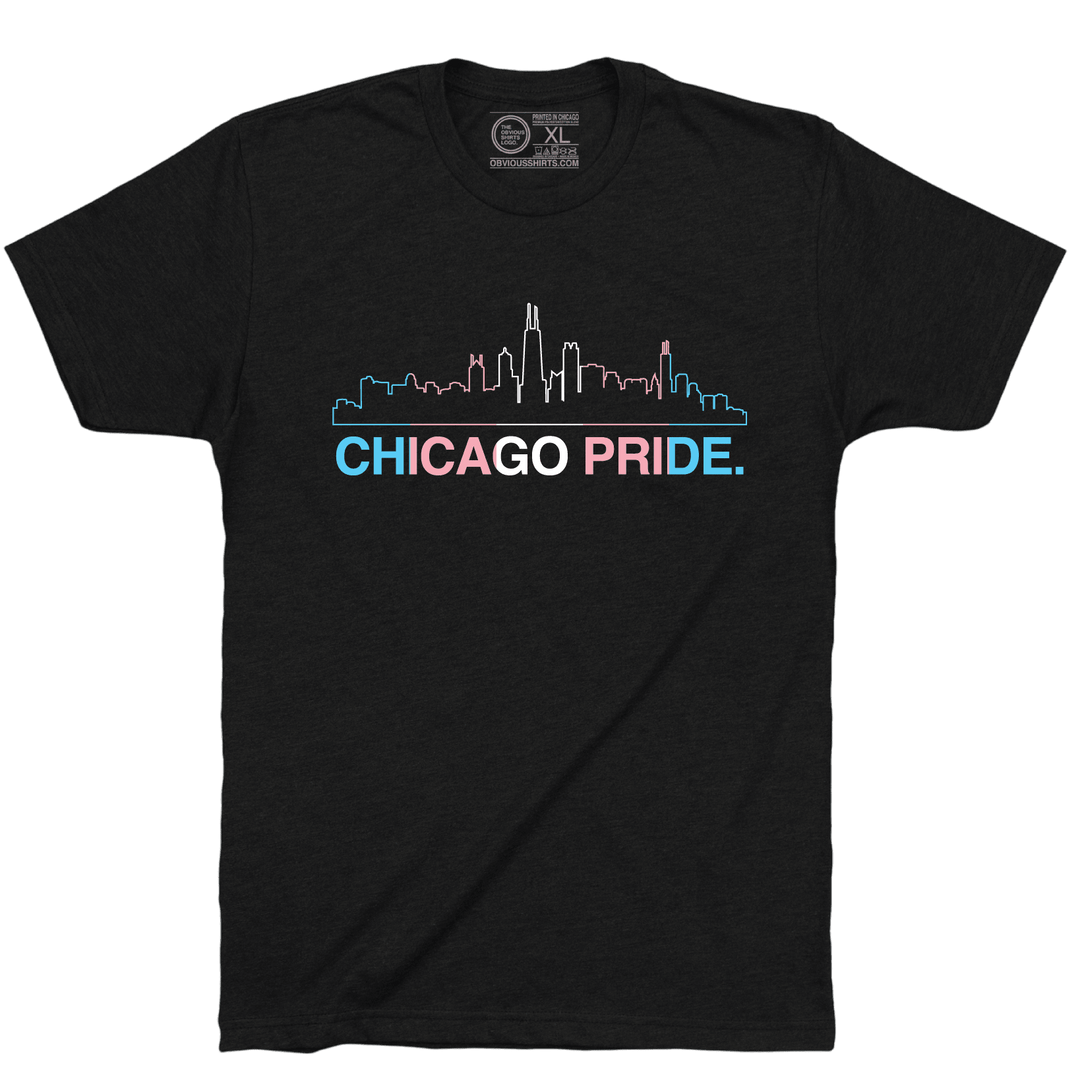 CHICAGO PRIDE SKYLINE. (CHOOSE YOUR FLAG) - OBVIOUS SHIRTS