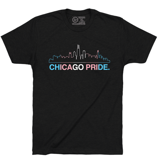 CHICAGO PRIDE SKYLINE. (CHOOSE YOUR FLAG) - OBVIOUS SHIRTS