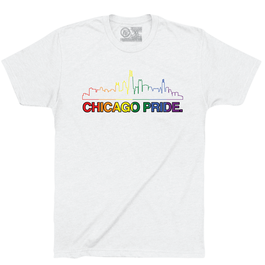 CHICAGO PRIDE SKYLINE. (CHOOSE YOUR FLAG) - OBVIOUS SHIRTS