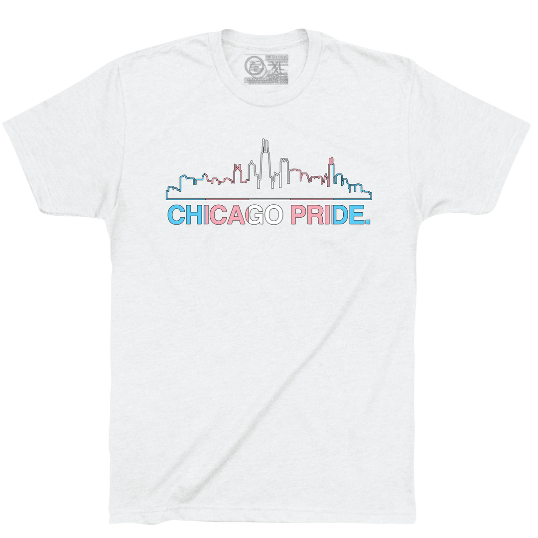CHICAGO PRIDE SKYLINE. (CHOOSE YOUR FLAG) - OBVIOUS SHIRTS