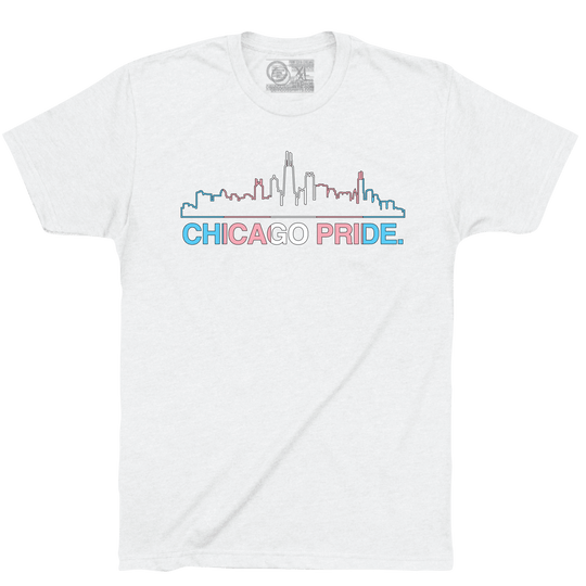 CHICAGO PRIDE SKYLINE. (CHOOSE YOUR FLAG) - OBVIOUS SHIRTS