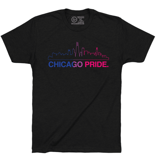 CHICAGO PRIDE SKYLINE. (CHOOSE YOUR FLAG) - OBVIOUS SHIRTS