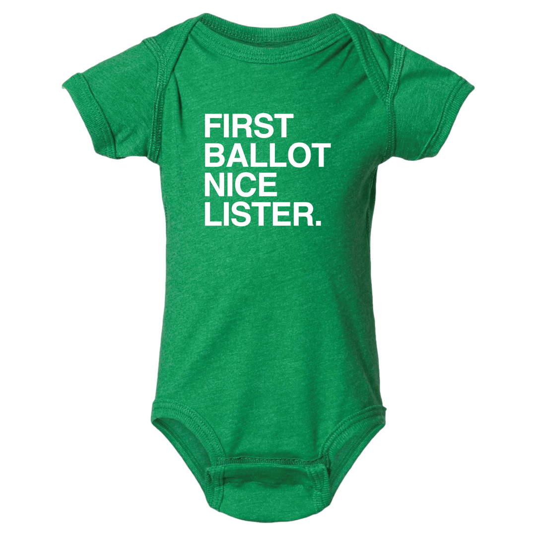 FIRST BALLOT NICE LISTER. - OBVIOUS SHIRTS