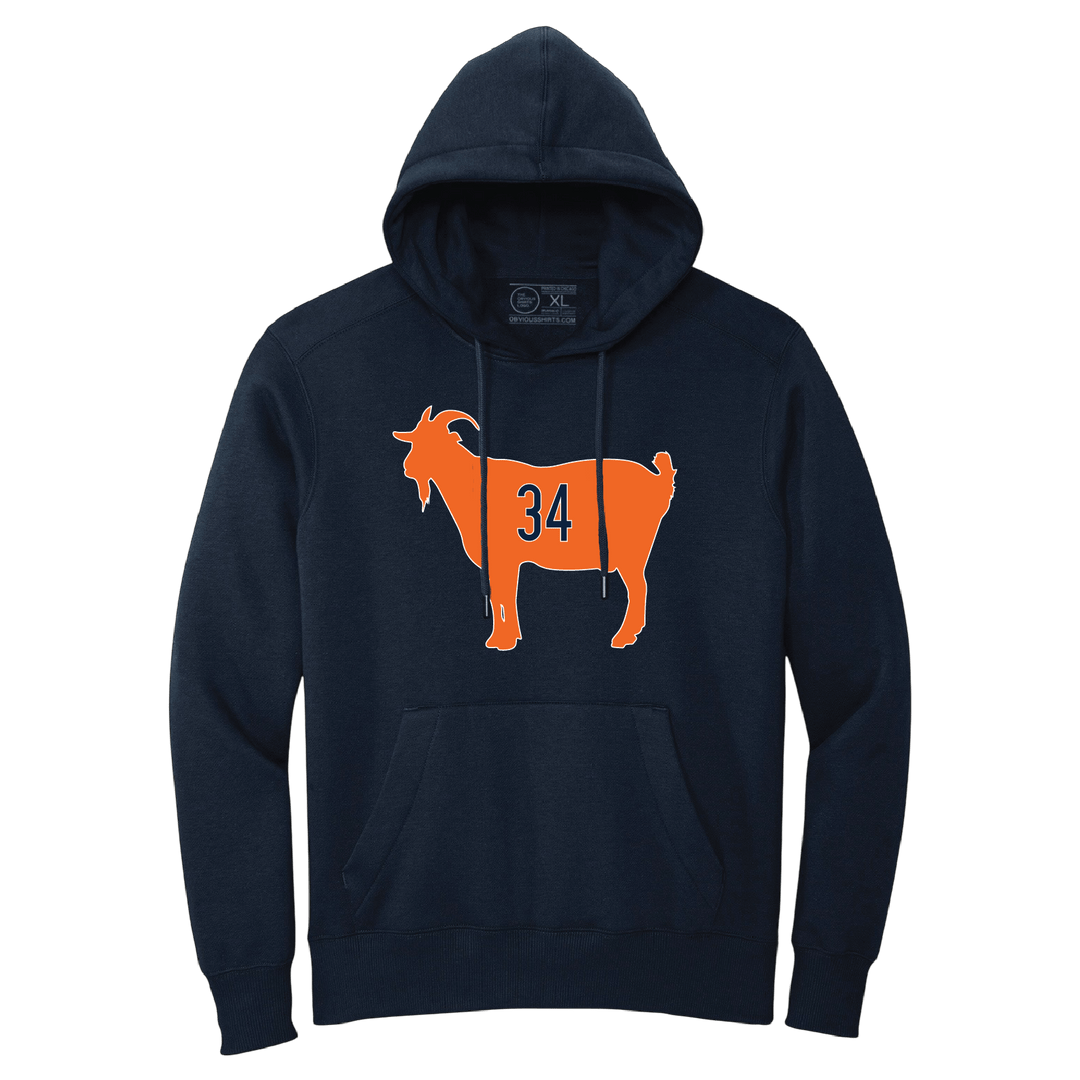 FOOTBALL'S GOAT (NAVY HOODED SWEATSHIRT) - OBVIOUS SHIRTS