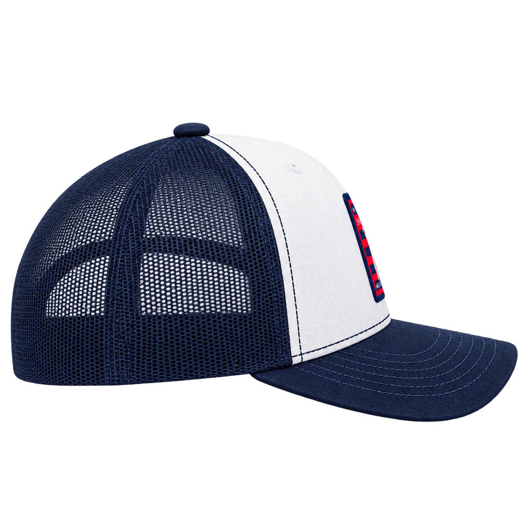 HoPG LOGO SNAPBACK HAT (WHITE/NAVY) - OBVIOUS SHIRTS