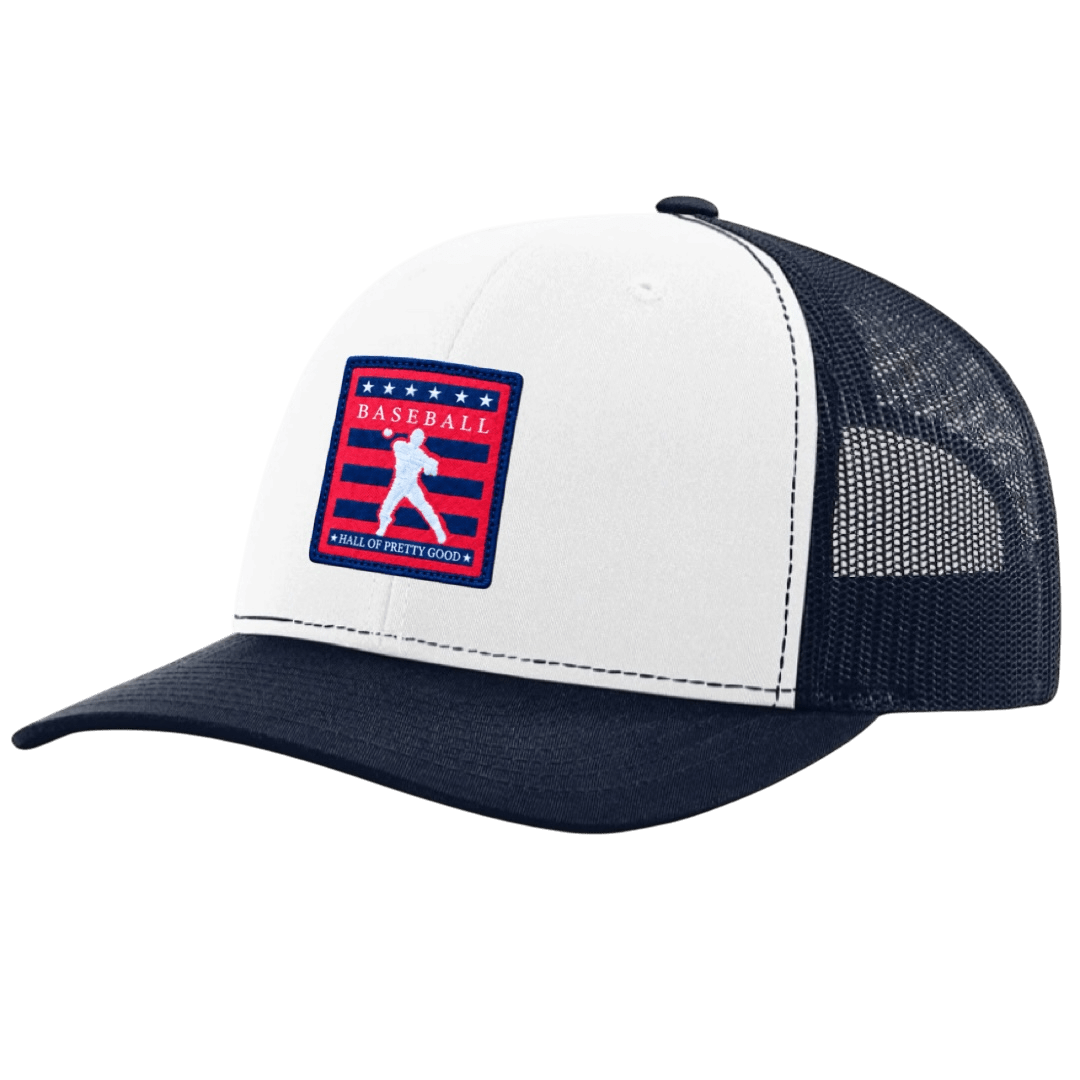 HoPG LOGO SNAPBACK HAT (WHITE/NAVY) - OBVIOUS SHIRTS