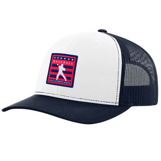 HoPG LOGO SNAPBACK HAT (WHITE/NAVY) - OBVIOUS SHIRTS