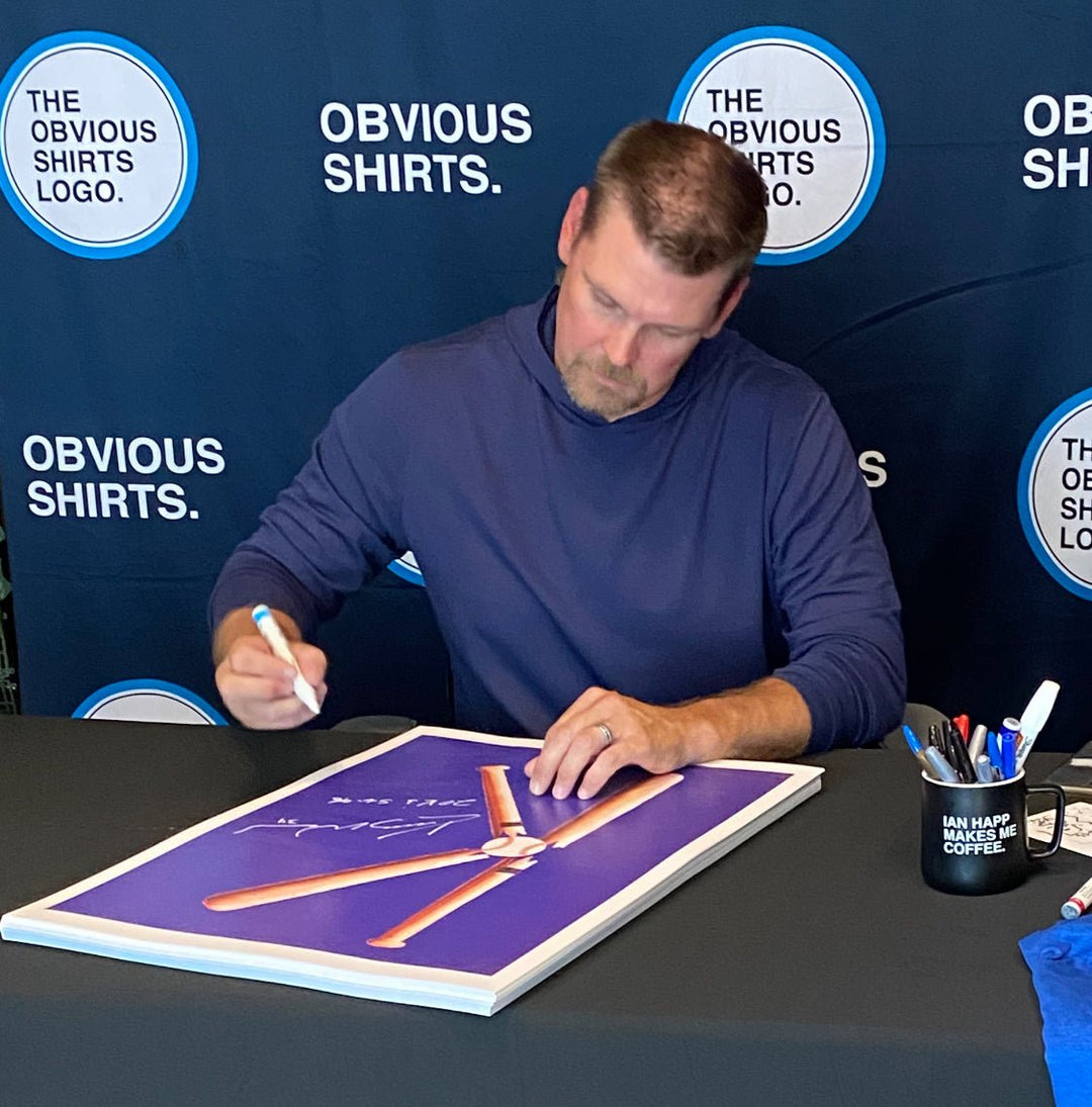 KERRY WOOD AUTOGRAPHED BLUE K SIGN (LIMITED TO 98!) - OBVIOUS SHIRTS