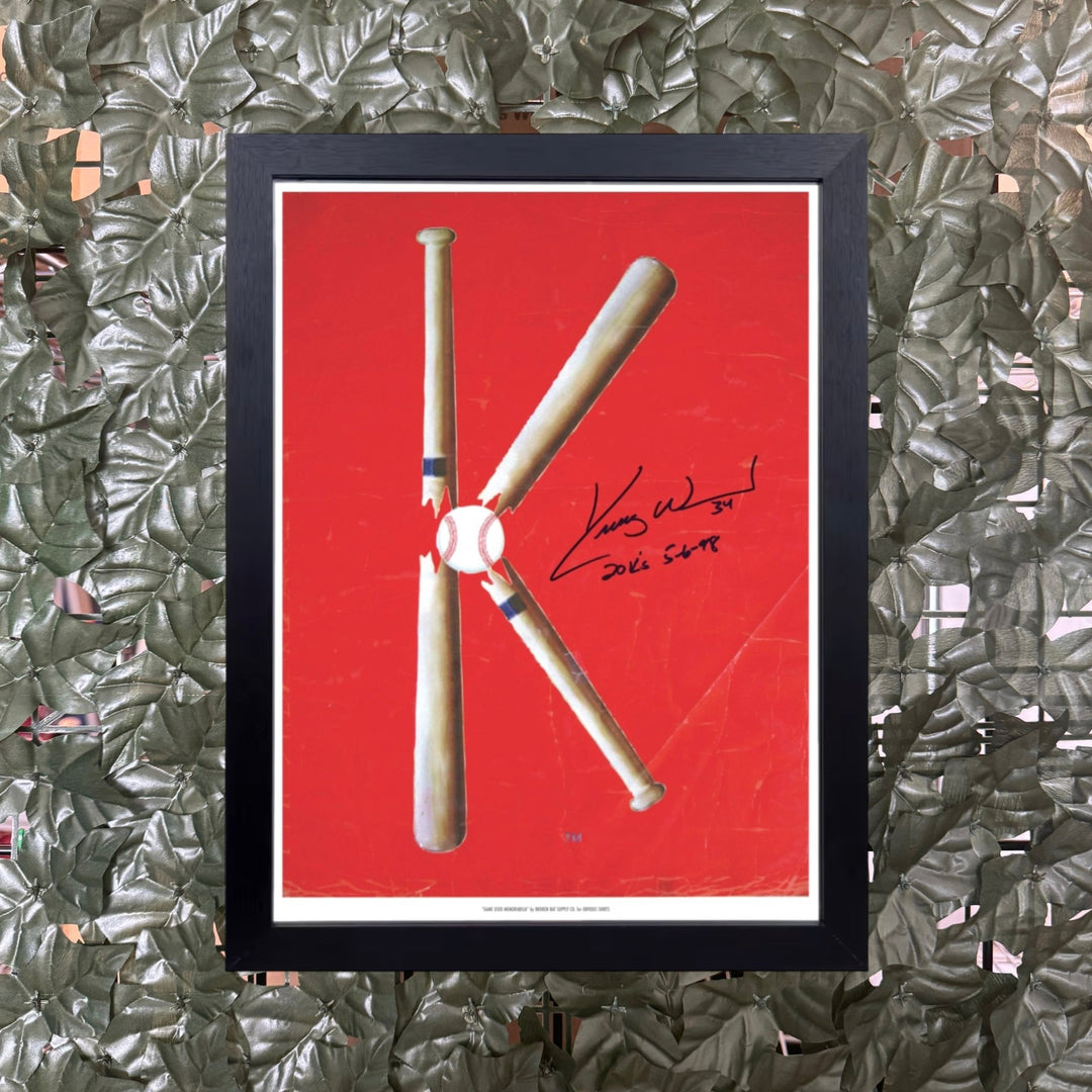 KERRY WOOD AUTOGRAPHED RED K SIGN (LIMITED TO 98!) - OBVIOUS SHIRTS