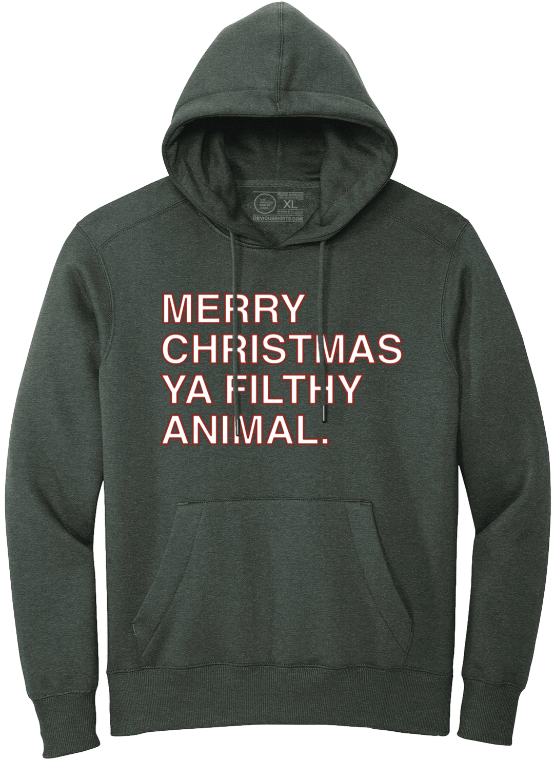 MERRY CHRISTMAS YA FILTHY ANIMAL. (HOODED SWEATSHIRT) - OBVIOUS SHIRTS