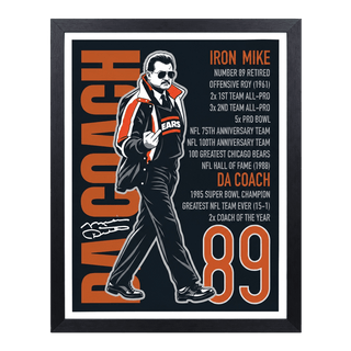 MIKE DITKA CAREER FRAMED POSTER (18x24) - OBVIOUS SHIRTS