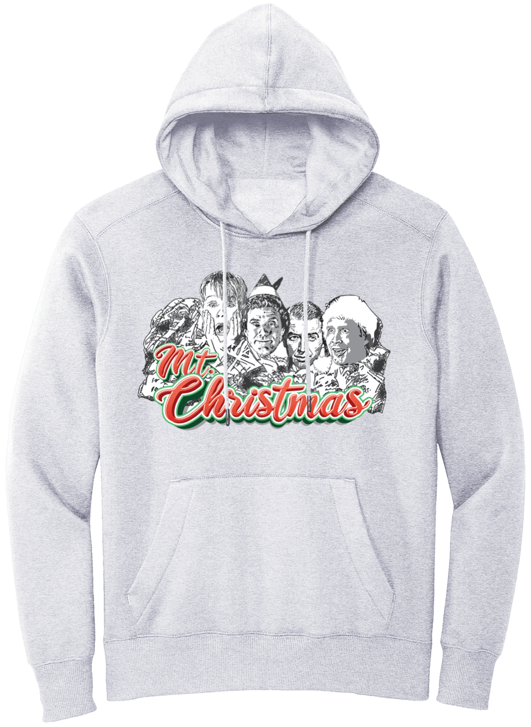 MT. CHRISTMAS (HEATHER GREY HOODED SWEATSHIRT) - OBVIOUS SHIRTS