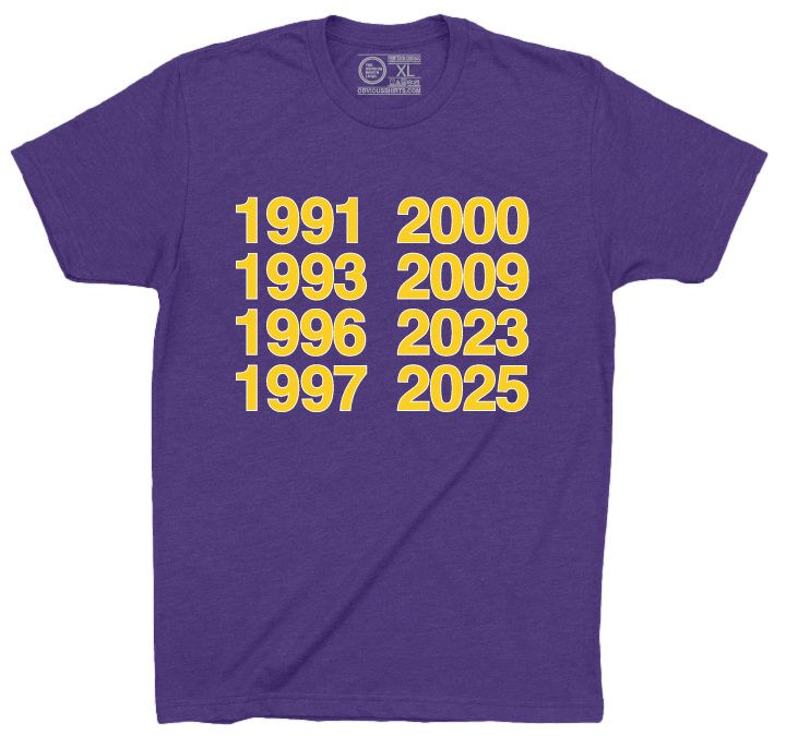 NATIONAL CHAMPIONSHIP YEARS. - OBVIOUS SHIRTS