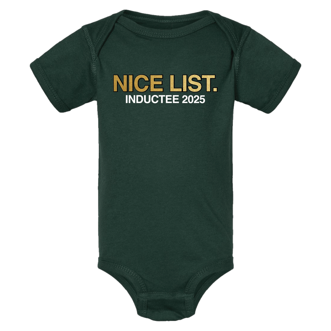 NICE LIST INDUCTEE 2025. - OBVIOUS SHIRTS