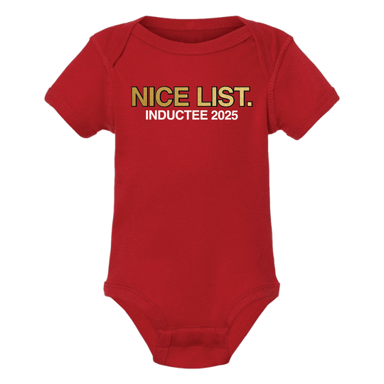 NICE LIST INDUCTEE 2025. - OBVIOUS SHIRTS