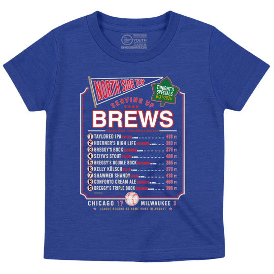 North Side Tap - Serving Brews (Youth) by Obvious Shirts