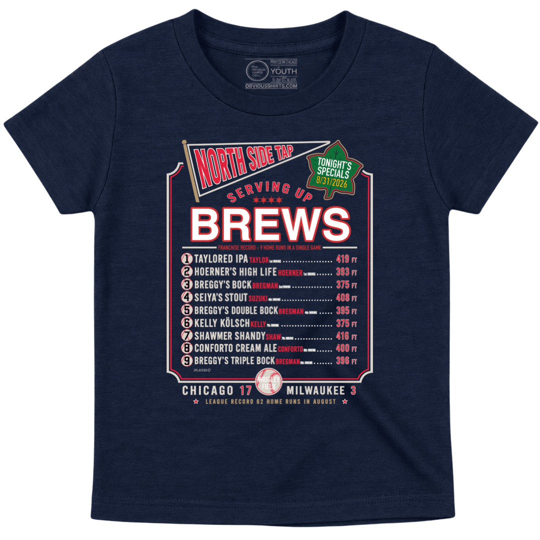 Additional view of North Side Tap - Serving Brews (Youth) by Obvious Shirts