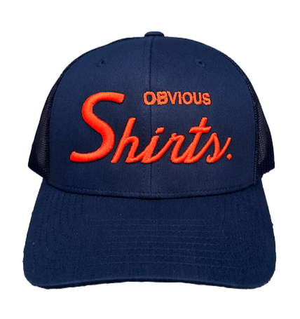 OBVIOUS SHIRTS SCRIPT SNAPBACK (NAVY/NAVY) - OBVIOUS SHIRTS